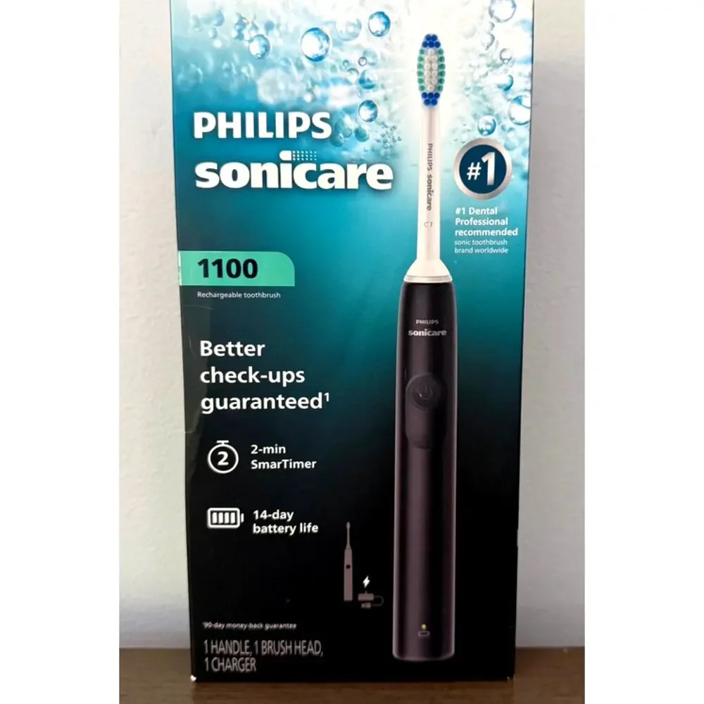 Philips Sonicare 1100 Series Electric Toothbrush w/ Timer, 14 day Charge ++BONUS